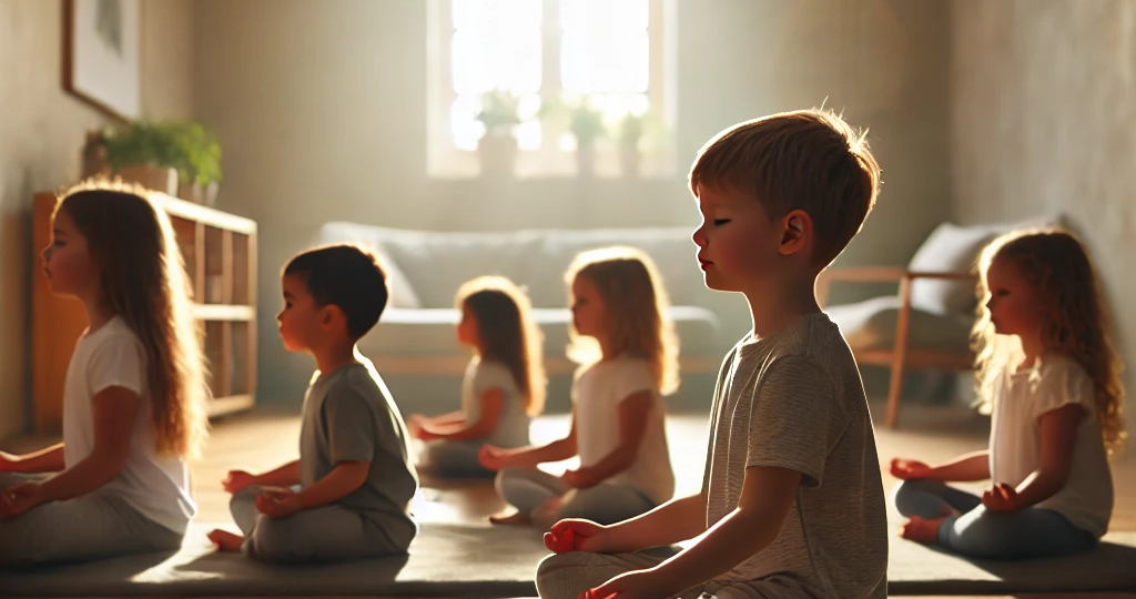 Bambini meditando