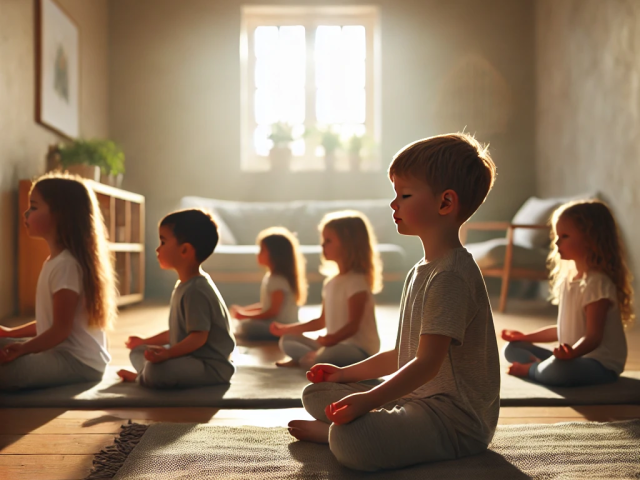 Bambini meditando